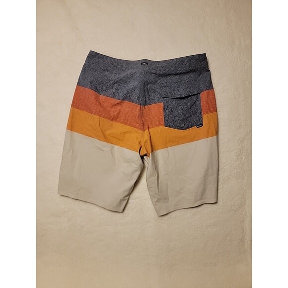 O'NEILL Board Shorts Mens 34 ColorBlock Gray Orange Red Cream Swim Trunks 10" - Picture 3 of 8